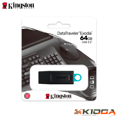 USB KINGSTON DATATRAVELER EXODIA 64GB 3.2 GEN 1 BLACK