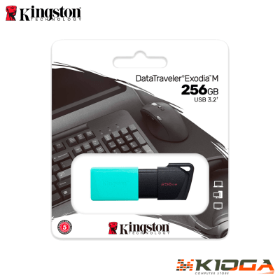 USB KINGSTON DATATRAVELER EXODIA M 256GB 3.2 GEN 1 CELESTE