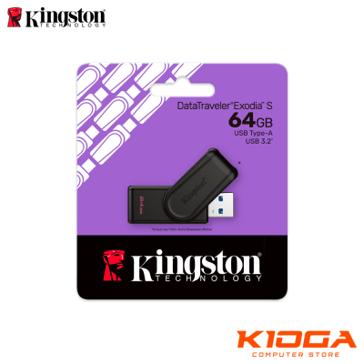 USB KINGSTON DATATRAVELER EXODIA S 64GB 3.2 GEN 1 NEGRO1
