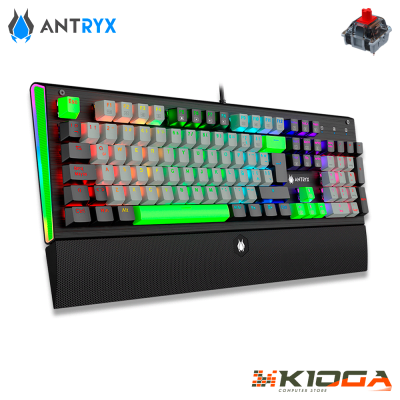 TECLADO ANTRYX MK ZIGRA EVO BLACK & GRAY - RED SWITCH