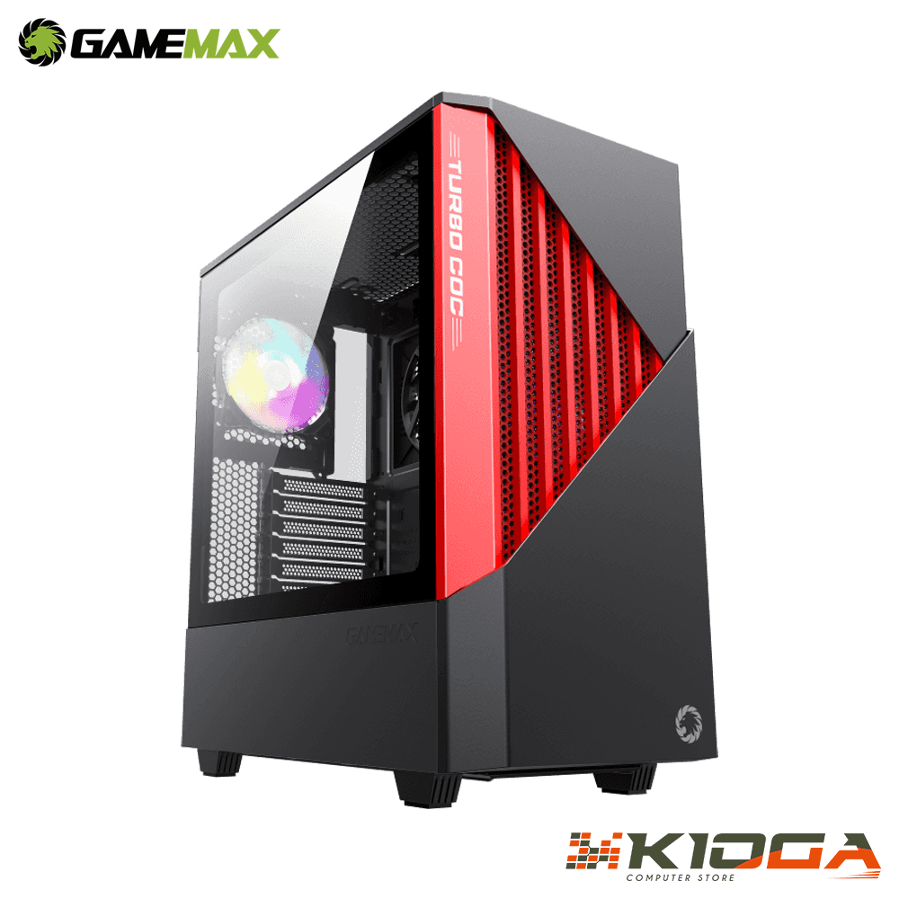 CASE GAMEMAX CONTACT COC TURBO BLACK/RED KIOGA COMPUTER STORE