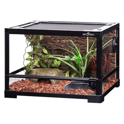 REPTIZOO, TERRARIOS DE VIDRIO PARA REPTILES (APILABLES) 45X45X32 CM (LARGO, ANCHO, Y ALTO)1