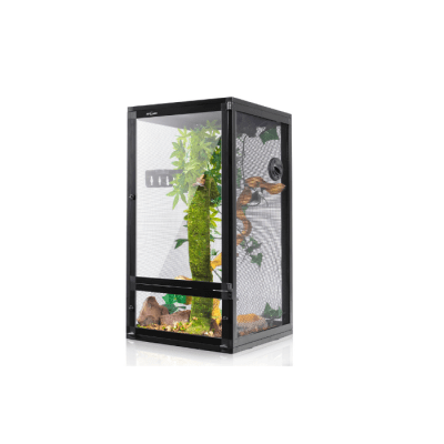 TERRARIO DE MALLA PARA CAMALEONES CON PUERTAS ACRILICAS DELANTERAS 30X30X45 (LARGO, ANCHO Y ALTO)
