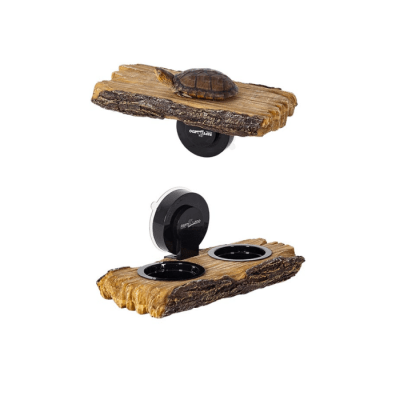 REPTIZOO, 2 EN 1, ISLA PARA TORTUGAS O COMEDERO  PARA GECKOS ARBORICOLAS