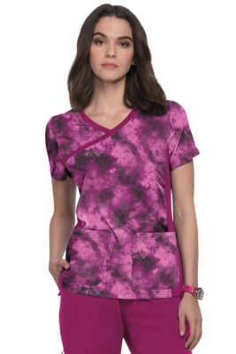 Raquel 385Pr Top - Heather Raspberry Tie Dye1