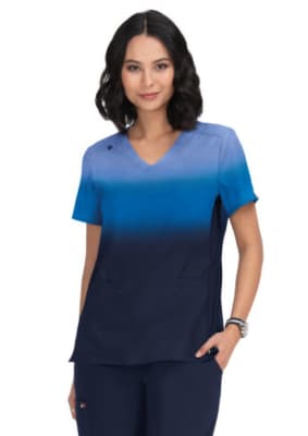 Reclaim Placement 1088 PLM Top - True Ceil/Navy Ombre