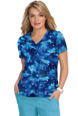 Leslie 384Pr Top - Camo Starlette Electric Blue1