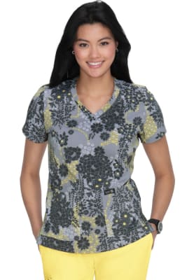 Leslie 384Pr Top - Faux Lace Platinum1