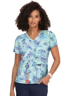 Leslie 384Pr Top - Spring Butterfly1