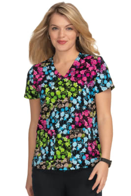 Leslie 384Pr Top - Vivid Petals1