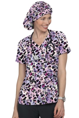 Leslie 384Pr Top - Watercolor Poppies1