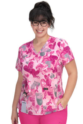 Leslie 384Pr Top - Paisley Hearts1