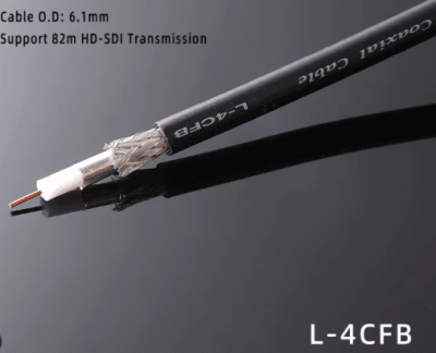 CANARE Cable Coaxial L-4CFB RG59 HD-SDI metro Lineal (Negro)1