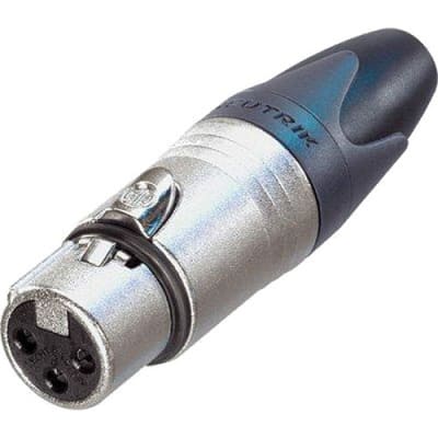 NEUTRIK NC3FXX XLR HEMBRA VOLANTE CROMADO 3 PINES