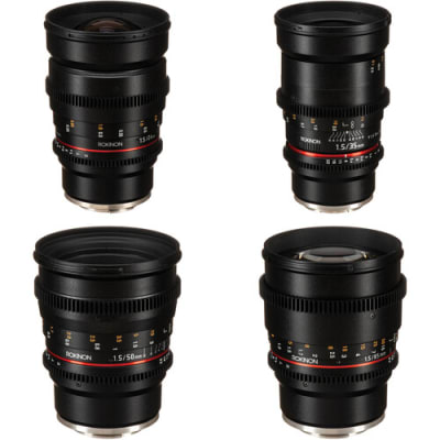 Rokinon 24, 35, 50, 85mm T1.5 Cine DS Lens Bundle for Sony E-Mount