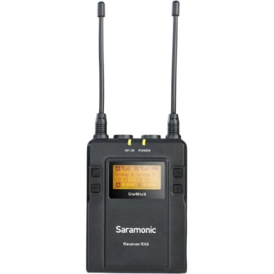 Saramonic UwMic9 RX9 Receptor inalámbrico portátil de doble canal UHF