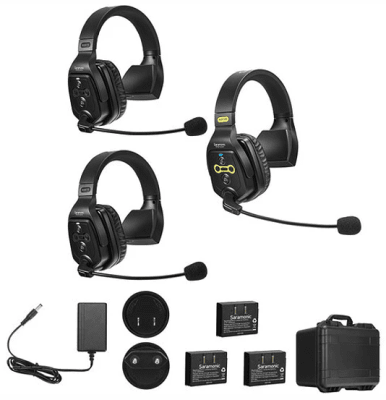 Saramonic WITALK WT3S Intercom Inalámbrico 1.9Ghz para 3 usuarios, headset singles3