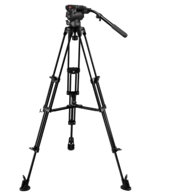 E-IMAGE Trípode  EI-720A Cabezal fluido NT670H- Negro-10KG