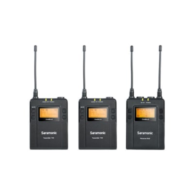 Kit Sistema Micrófono Lavalier inalámbrico Doble para Cámara