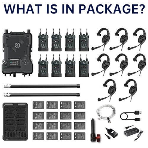 Hollyland Solidcom M1 Full-Duplex Wireless Intercom (8 Beltpacks)2