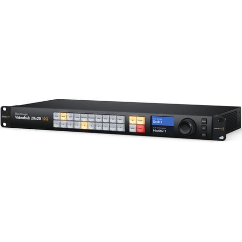 Blackmagic Design Videohub 20x20 12G Zero-Latency Video Router 0