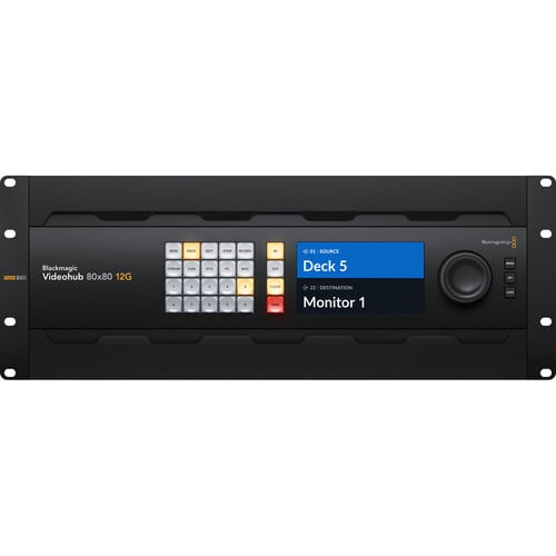 Blackmagic Design Videohub 80x80 12G Zero-Latency Video Router 0