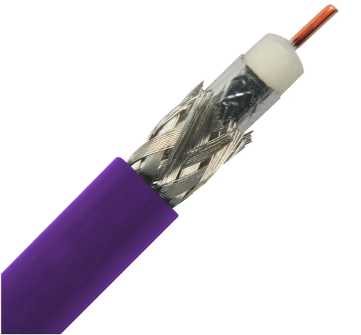Canare Cable coaxial L-4CFB RG59 HD-SDI violeta (300m)1