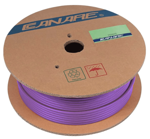 Canare Cable coaxial L-4CFB RG59 HD-SDI violeta (300m) 1