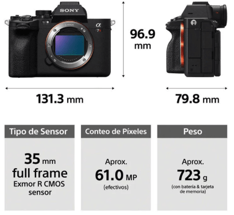 Sony Cámara de high resolution full-frame a7R V8