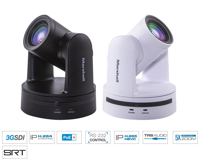 Marshall Electronics CV605 Compact 3G-SDI/IP PTZ Camera with 5x Optical Zoom (Black) 3