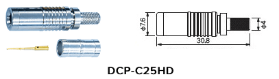 Canare Conector DIN 1.0/2.3 BNC 75ohm 3Ghz for Cables L-2.5CHD/1855A1
