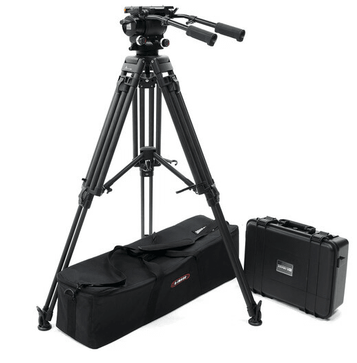 E-Image KIT Trípode de Fibra de Carbono de 3 Etapas con Cabezal Fluido y Bola Niveladora de 100mm (Carga Útil 22 Kg.) 8