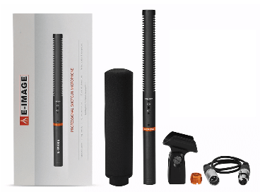 E-IMAGE-micrófono profesional con condensador de metal para cámara de vídeo, hiper cardioide5