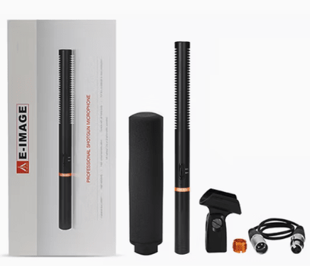 E-IMAGE  Micrófono Shotgun hiper-cardioide de metal de condensador profesional2