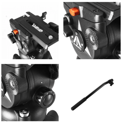 E-IMAGE EI-7060-AA CABEZAL FLUIDO 7060H + TRÍPODE AT7402A3