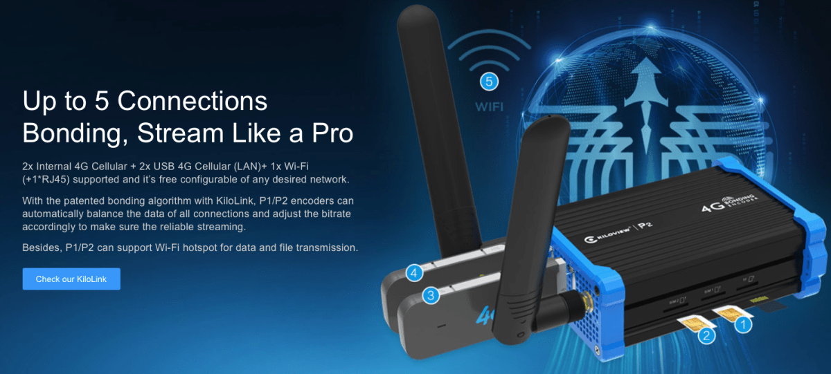 Kiloview P2 4G Bonding HDMI Video Encoder for Live Streaming1