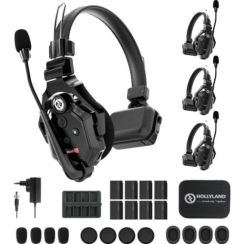 Hollyland Solidcom C1-4S Full-Duplex Wireless DECT Intercom System with 4 Headsets 8