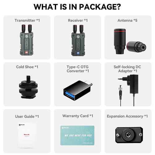 Hollyland Mars 4K Kit de transmisión de vídeo inalámbrico3