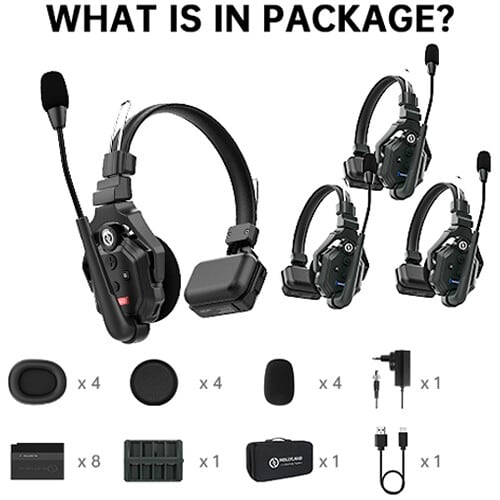 Hollyland Solidcom C1-4S Full-Duplex Wireless DECT Intercom System with 4 Headsets3