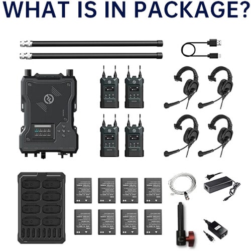 Hollyland Solidcom M1 Full-Duplex Wireless Intercom (4 Beltpacks)1