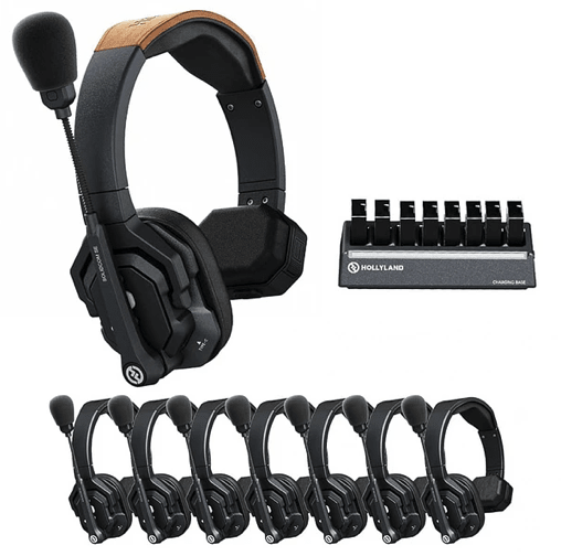 HOLLYLAND Sistema Auriculares intercom 8 personas Full duplex (1.9 GHz o 2.4 GHz) 2