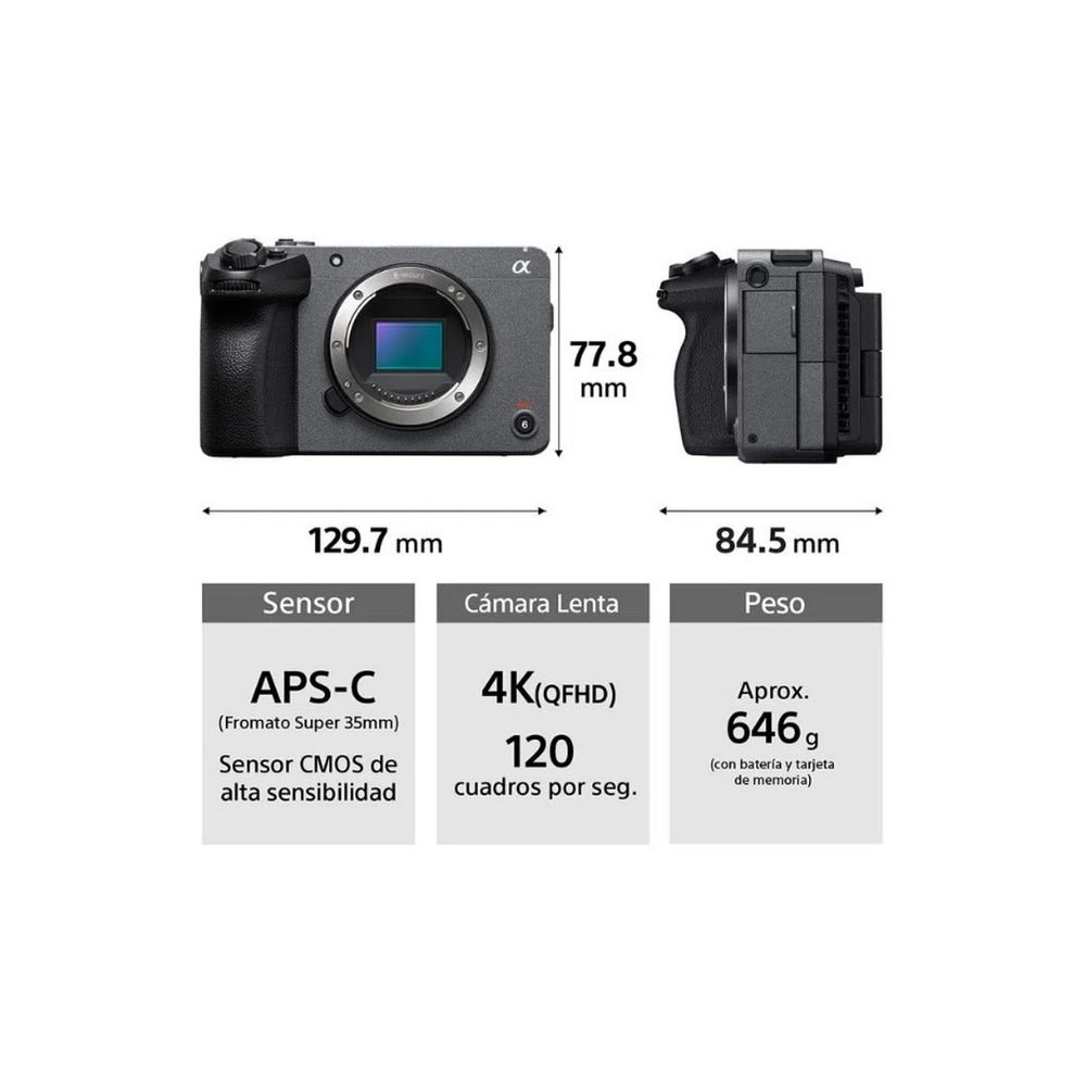 Sony ILME-FX30 Cámara de cine digital con mango XLR7