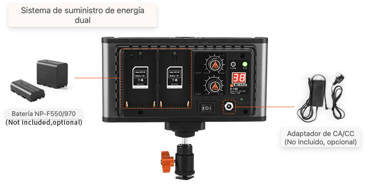 E-image EI-160 Iluminación Led Fría/cálida 3200K-5500K1