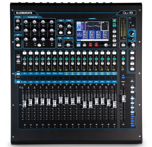 Mezclador digital Allen & Heath QU16 fader motorizados4