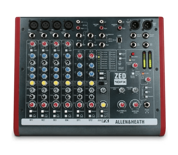 Mixer Allen & Heath ZED10FX USB - con efectos3
