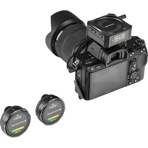 Saramonic Blink Me Kit micrófono inalámbrico con clip para 2 personas con pantallas táctiles2