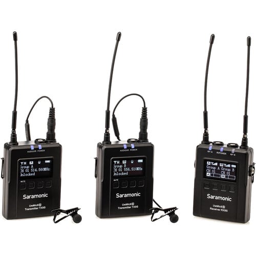 Saramonic Kit UwMic9s Kit2 Micrófono Lavalier Inalámbrico doble4