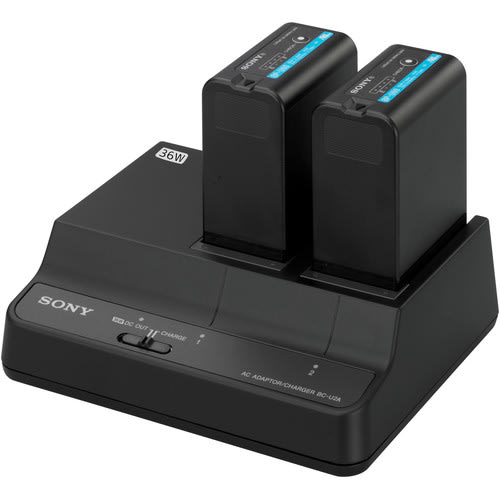 Dual-Bay Battery Charger / AC Adapter for BP-U90, U70, U60, U301