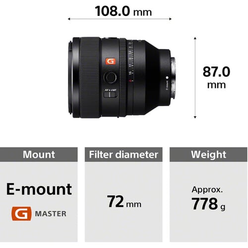 Sony FE 50mm f/1.2 GM Lens (Sony E)4
