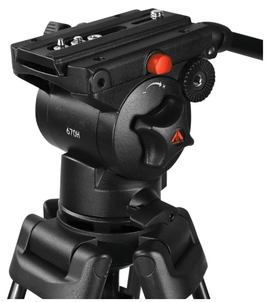 E-IMAGE Trípode  EI-720A Cabezal fluido NT670H- Negro-10KG4